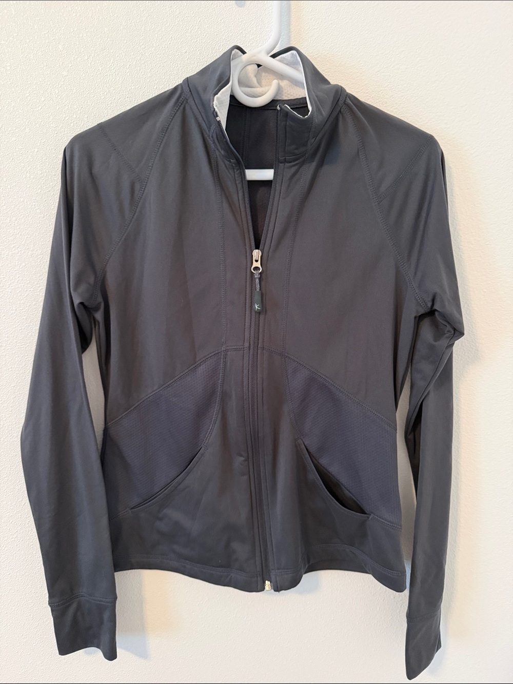 Danskin Now Dark Gray Full-Zip Utility Jacket
